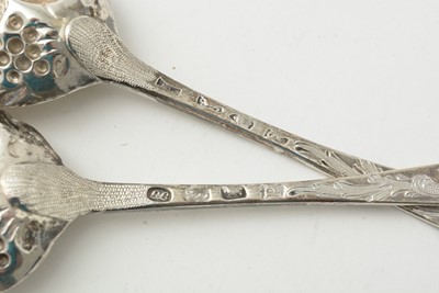Lot 110 - A pair of late 18th Century silver tablespoons and other items