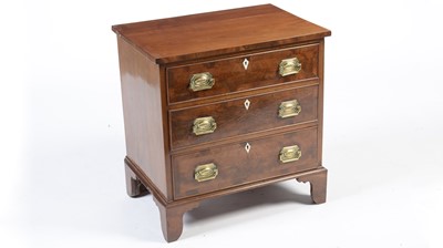 Lot 1363 - A 19th Century mahogany and banded chest of drawers of small size