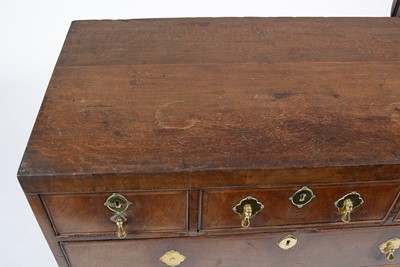 Lot 23 - A 18th Century walnut and oak chest of drawers