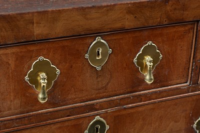 Lot 23 - A 18th Century walnut and oak chest of drawers