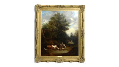 Lot 286 - Attributed to William Shayer - Traversing a Stream