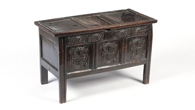 Lot 1365 - A 17th Century oak coffer