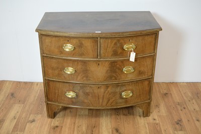 Lot 41 - A 19th Century mahogany bow-front chest of drawers