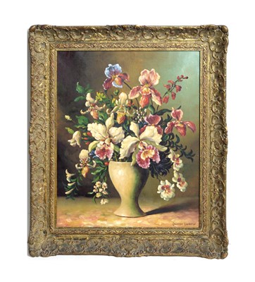 Lot 1124 - James North - Still Life with Flowers | oil