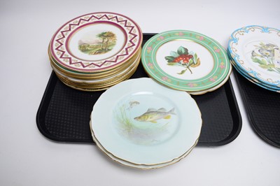 Lot 130 - A selection of decorative ceramic cabinet plates