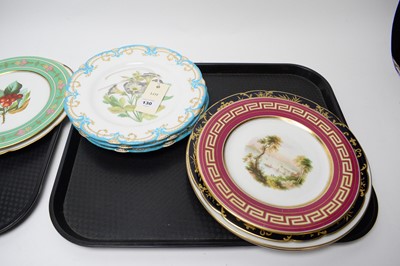 Lot 130 - A selection of decorative ceramic cabinet plates