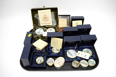Lot 112 - A collection of Crummles English Enamels enamel pill boxes