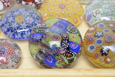 Lot 134 - A collection of art glass paperweights