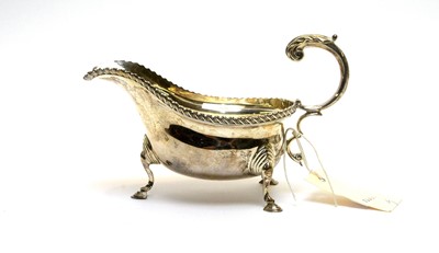 Lot 856 - A silver sauce boat, by Stokes & Ireland Ltd