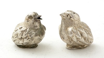 Lot 887 - A pair of silver salt and pepper shakers, by Sampson Mordan & Co