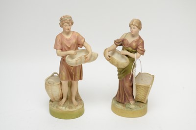 Lot 282 - A pair of Royal Dux Bohemia figures