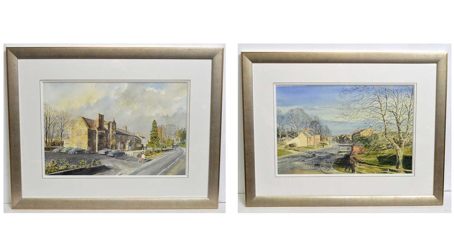 Lot 611 - Alan Reed - Two Views of Ponteland | watercolour