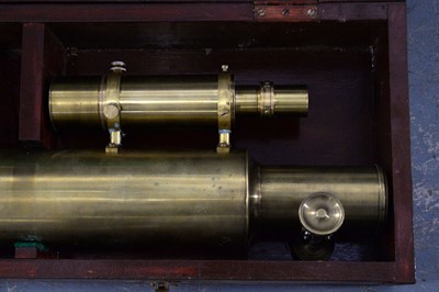 Lot 440 - A 19th Century brass telescope, by Steinheil