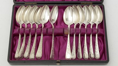 Lot 1049 - A set of twelve Victorian silver teaspoons, by John Round