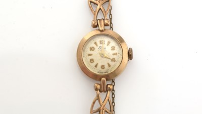 Lot 1059 - A 9ct yellow gold cocktail watch, by Elco