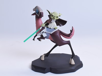 Lot 282 - Gentle Giant Ltd. Star Wars Animated Yoda and Luke Skywalker Maquettes.