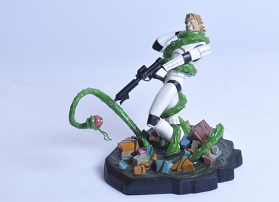 Lot 282 - Gentle Giant Ltd. Star Wars Animated Yoda and Luke Skywalker Maquettes.