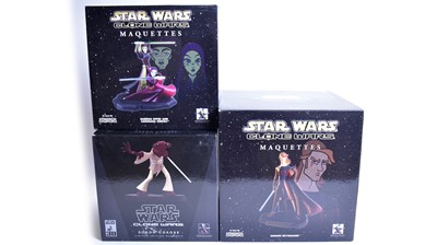 Lot 287 - Gentle Giant Ltd. Star Wars The Clone Wars Maquettes.