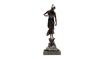 Lot 1284 - Franz Seifert (Austrian, 1866 -1951): an Art Nouveau bronze