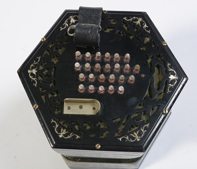 Lot 310 - A 48 button English system concertina