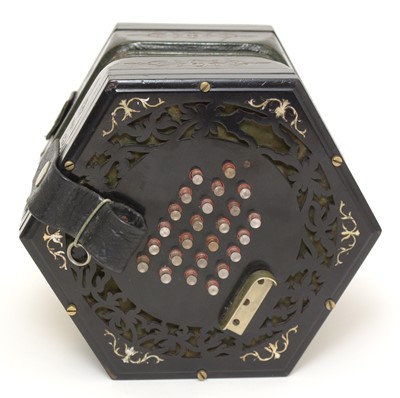 Lot 310 - A 48 button English system concertina