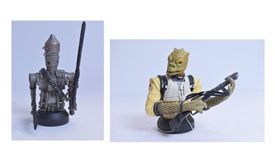 Lot 300 - Gentle Giant Ltd. Star Wars Bossk and IG-88 Busts.