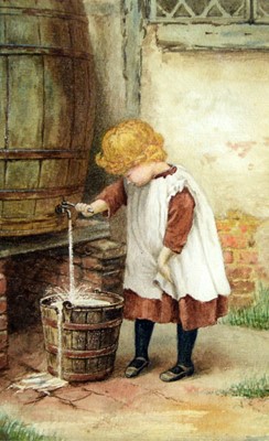 Lot 255 - Jacob Richardson - The Water Bucket | watercolour