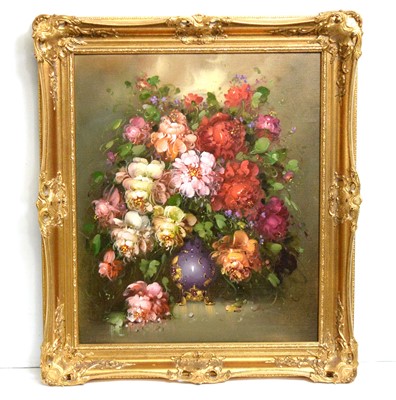 Lot 793 - 20th Century Continental - Still Life with Glistening Roses | acrylic