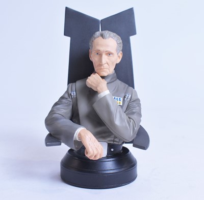 Lot 309 - Gentle Giant Ltd. Star Wars Jango Fett, Grand Moff Tarkin, and Plo Koon Busts.