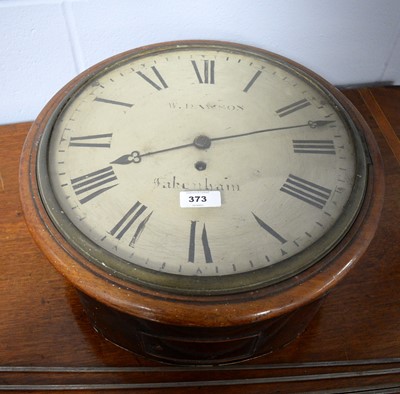 Lot 373 - A walnut wall clock