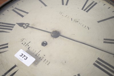 Lot 373 - A walnut wall clock