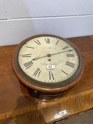Lot 373 - A walnut wall clock
