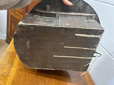 Lot 373 - A walnut wall clock