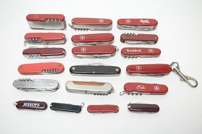 Lot 242 - A collection of Swiss Army and other similar folding utility knives