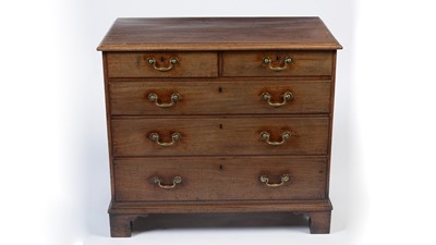 Lot 1487 - A George III mahogany chest of drawers.