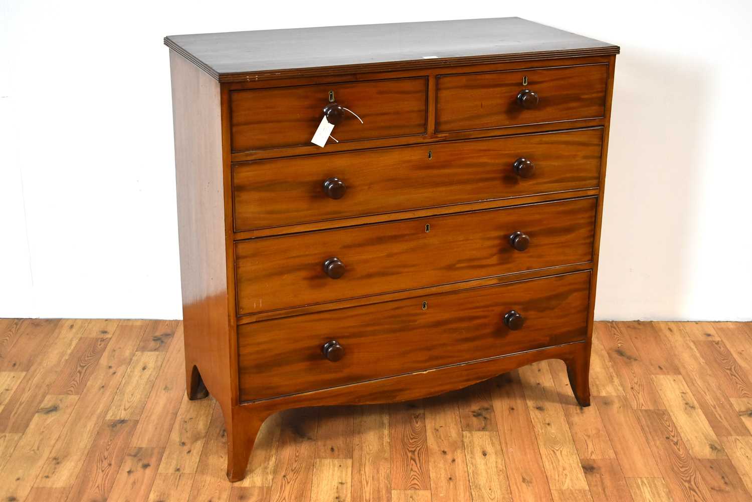 Lot 3 - A late Georgian mahogany chest of drawers