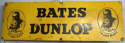 Lot 411 - A Bates Dunlop enamel advertising sign