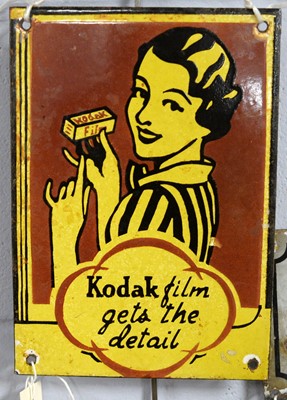 Lot 413 - A Kodak enamel advertising sign