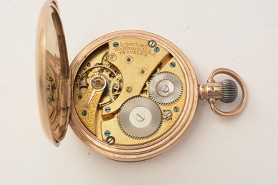 Lot 156 - A 9ct gold cased hunter pocket watch by Waltham