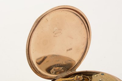 Lot 156 - A 9ct gold cased hunter pocket watch by Waltham