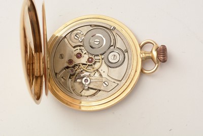 Lot 157 - An 18ct yellow gold Swiss open faced pocket watch