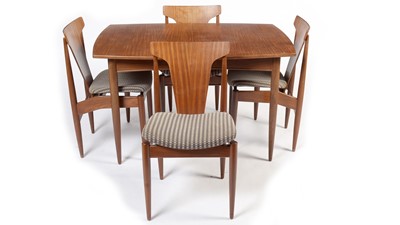 Lot 3 - Ellioitt's of Newbury: A mid-Century teak extendable dining table and chairs