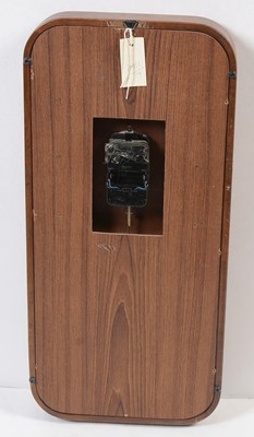 Lot 61 - Deko: A mid-Century teak framed wall clock of rectangular form