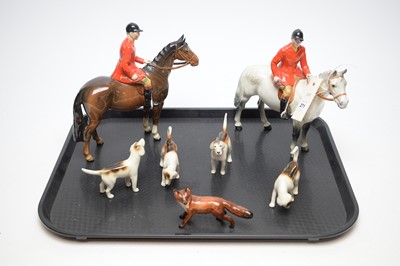Lot 271 - A collection of Beswick ceramic hunting figures