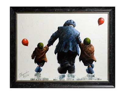 Lot 196 - Alexander Millar - Party Animals | oil