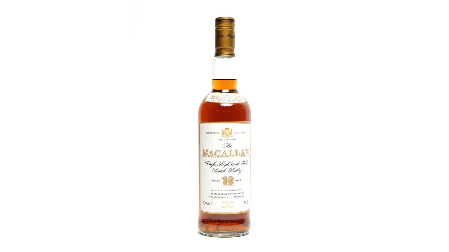 Lot 564 - The Macallan: one bottle of single Highland malt Scotch whisky, 10 years old