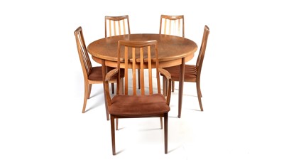 Lot 39 - G Plan - Fresco: a mid-Century teak extending dining table and chairs