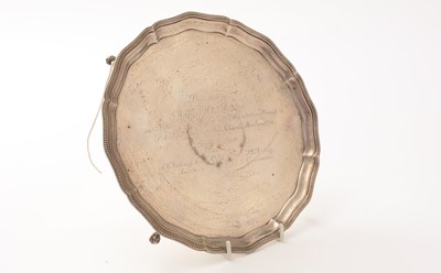 Lot 88 - A silver salver, by William Lister & Sons