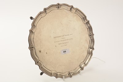 Lot 89 - A silver salver, by Barker Brothers