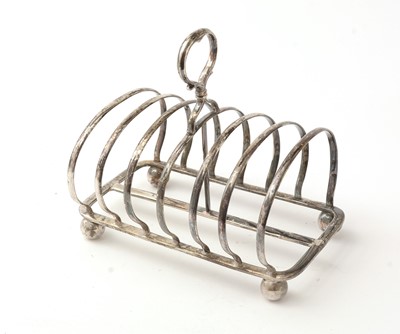 Lot 94 - A Victorian silver seven-bar toast rack, by William Hutton & Sons